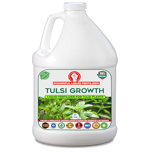 Erwon® Tulsi Growth, Premium Essential Powerful Liquid Fertilizer for the Best Growth of Holy Tulsi Plants with Growth Nutrients and Charged Micro-organism (500 ml)