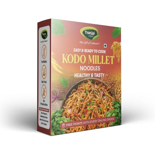 Image of Thanjai Natural Noodles 180 Grams X 4 Varieties (720 Grams) of Homemade Natural Karuppu Kavuni | Corn | Horsegram and Kodo Millets Noodles (No Preservatives, No Chemicals, No Artificial Extract)