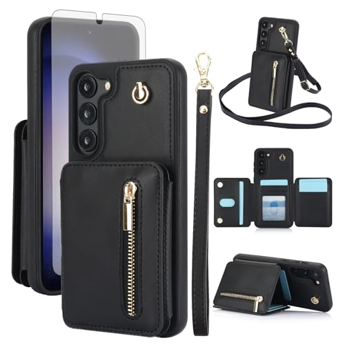Coque Samsung S23 5G avec protection écran verre trempé et cordon amovible
