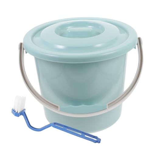 ELAYARD 便携式尿盆 携帯用プラスチックおまる 家用 大人対応 持ち運び便利 清潔簡単 高齢者 妊婦向け尿器付きバケツ