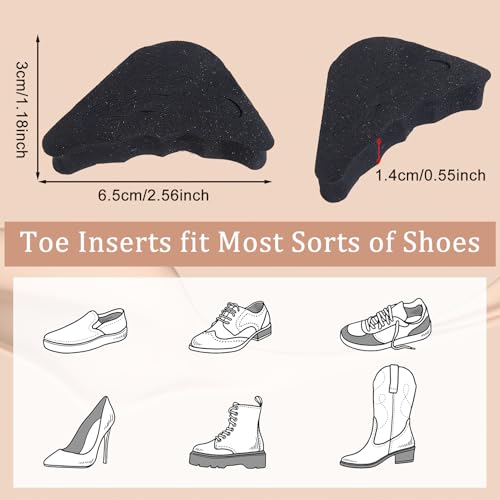 4 pares de rellenos para zapatos ajustables de espuma miniatura 2
