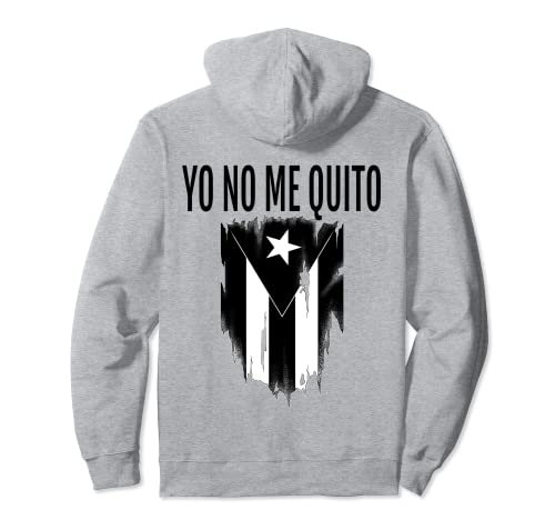 Puerto Rican Black and White Flag. Boricua Gifts Sudadera con Capucha