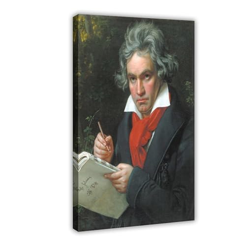 Toile Ludwig Van Beethoven avec cadre à suspendre idée cadeau mélomane original