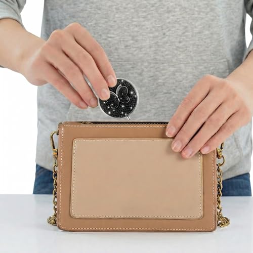 Image of Medicine Organizer Box Butterfly Pocket Pharmacy Bling Travel Pill Case Box for Purse Mini Pill Holder Organizer Small Pills Container for Vitamin(Black)