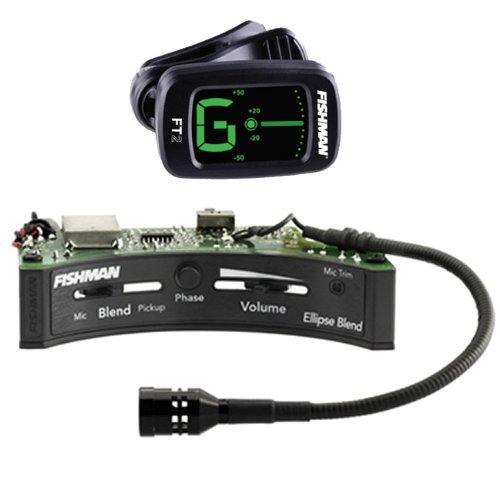 Fishman Ellipse Matrix Blend Preamp Pickup System Narrow w/FT-2 Clip On Tuner