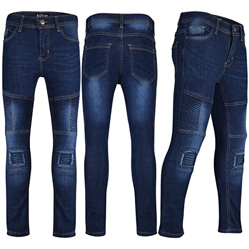 Kids Boys Skinny Ripped High Waisted Jeans for Teens Casual Classic Cotton Jeans4