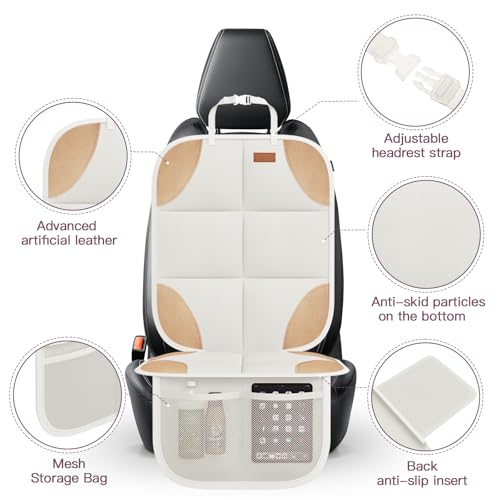 Image of SMART ELF 2 Pack in Gift Box Car Seat Protector (Beige Brown)