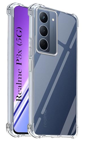 Image of Jkobi Shockproof Crystal-Clear Back Cover for Realme P3x (Anti Yellow Case | Drop & Camera Protection | Hard Polycarbonate)