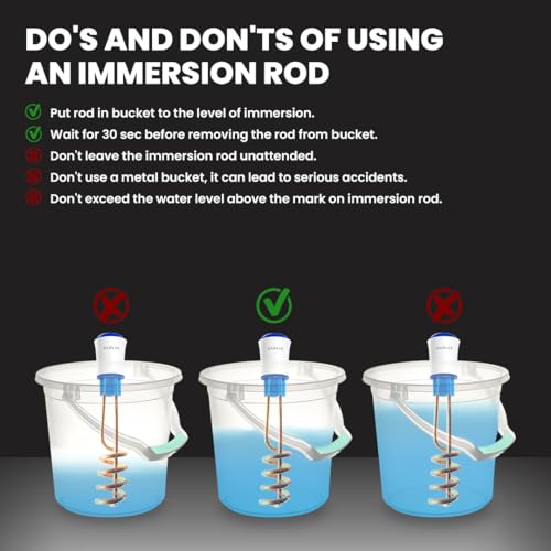 Image of Cadlec UltraHeat 1500W Shockproof RapidHeat Technology Electric Copper Water Heater Immersion Rod With Waterproof & Protection | Instant Heating | ISI Certified 2 Year Warranty