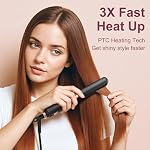 Small Flat Iron 0.7 Inch Mini Hair Straightener for Short Hair,Travel Flat Iron with Fast Heat Up,Dual Voltage Small Straightener for Bangs,Pixie Cut,Beard