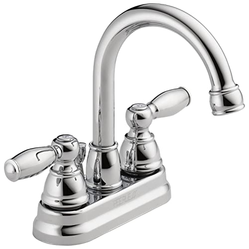 Peerless Claymore Centerset Bathroom Faucet Chrome, Bathroom Sink Faucet, Pop-Up Drain Assembly, Chrome P299685LF