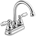 Peerless Claymore Centerset Bathroom Faucet, Chrome Bathroom Sink Faucet, 2 Handle Bathroom Faucet, Pop-Up Drain Assembly, Chrome P299685LF
