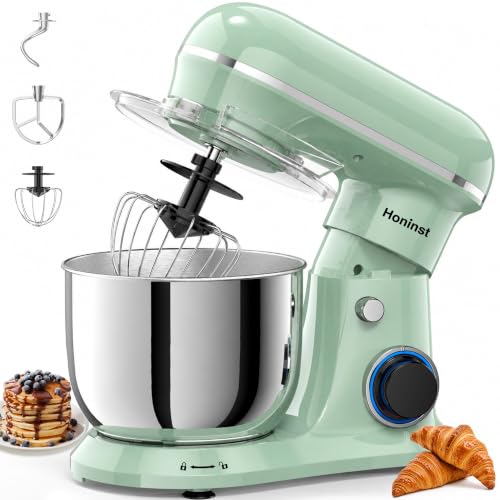 Image of Honinst 4QT Electric Stand Mixer, 10-Speed Tilt-Head Compact Kitchen Mixer