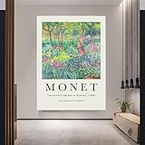 Monet-Ausstellungsposter Claude Monet Der Garten des Künstlers im Landschaftsmuseum, Wandbilder für Wohnzimmer, Wanddekoration, 70 x 120 cm, ohne Rahmen