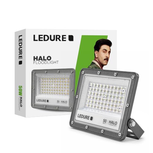 Image of LEDURE Square Halo Green LED Flood Light- Pack of 1 | Ultra Bright Outdoor Waterproof | Energy Efficient Floodlight