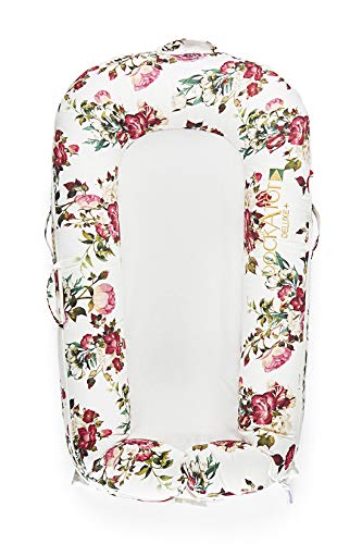 Image of DockATot Deluxe+ Dock Baby Lounger, All-in-One Portable & Lightweight Lounger for Baby, Baby Lounger for Newborn and Infant, Baby Lounger Suitable from 0-8 Months - (La Vie en Rose)