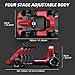 XJD 24V 7Ah Battery Electric Go Kart with Adjustable Seat, Powered Pedal Go Karts for Kids Youths Christmas Birthday Gifts for 3 Years and Up 7.5MPH (Red, 24V)