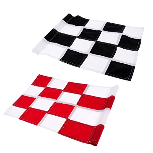 YIJU 2 Pacotes Duráveis ​​para Praticar Golfe No Quintal Buraco Pole Cup Flag Putting Green Flags