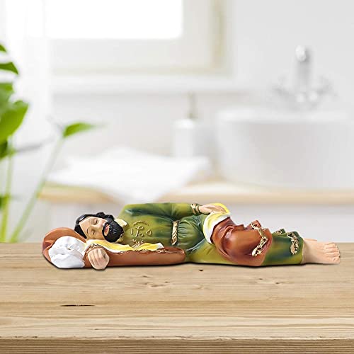 LISAQ Statue de Couchage Figurine en résine catholique Cour chrétienne Ornements de Bureau décor à la Maison Cadeaux Sculptures de Jardin