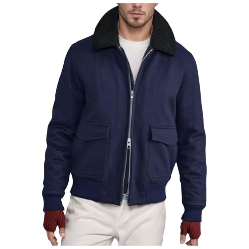 Trench homme contre le froid avec fermeture éclair et poches