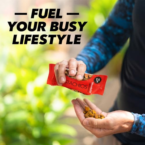 Wonderful Pistachios 0014113700245 No Shells, 3 Flavors Mixed Variety Pack Of 9 (0.75 Ounce), Roasted & Salted Nuts (4), Chili Roasted (3), Honey Roasted (2), Protein Snacks, On-The-Go, Individually Wrapped Healthy Snacks thumb #2