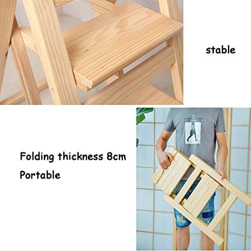 Chaise de salle à manger transformable en escabeau à 3 marches - 3