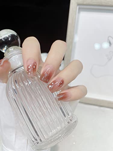 Socolate 22Pcs(20+2 Trail Samples) Double Ended Adheasive Art Design Decals Sticker Glitter Dipped With Silver Shimmer Design Nail Polish Strips,Nail Wraps,Ch-S409 Caramel Cocoa #TOP1