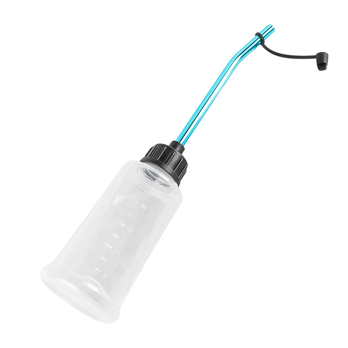 Laroal Fuel Filler Oiler Oil Bottle White 250cc 250ml Plastic Refill Bottle And Aluminum Bottle Straw For Rc Full Scale Model Car - Image 3