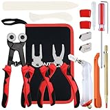 LEONTOOL ランニングプライヤー 湾曲型 ガラスニブリングプライヤー 調整ネジ付 タイルニッパー 口金つぶし キーフォブプライヤー ツール 15本セット 手持ち式 ガラスカッター オイル式 替刃 切断ガラス板厚2-20m ドライバー 超硬チップスクライバー スクレーパー 箔押しツール付き 持ち運びやすく 収納袋付き 便利工具 DIY プロ タイル ミラー ステンドグラス切断工具