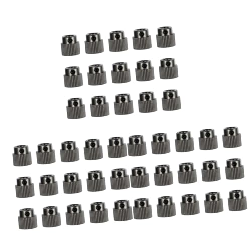 JECOMPRIS 45pcs Extruder Wheel Teeth Stainless Steel Feed Gear Wheel for Printer Extrusion Gear Replacement Parts Compat
