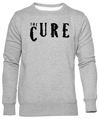 The Cure Sign Pull-Over Unisexe Hommes Femmes Manche Longue Grise Chandail Unisex Men Women Grey L