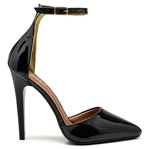 Scarpin Feminino Salto Alto Bico Fino com Fivela Ellas Online