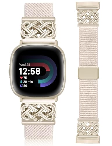Minyee �}�O�l�b�g���X�g���b�`�o���h Fitbit Versa 4/3/Fitbit Sense 2/1 �E�H�b�`�o���h ���f�B�[�X �����Y �P���g�m�b�g �\�t�g�L�k�i�C�������n ���킢���X�g���b�v Versa 3 4 Sense 2 Watch�p 