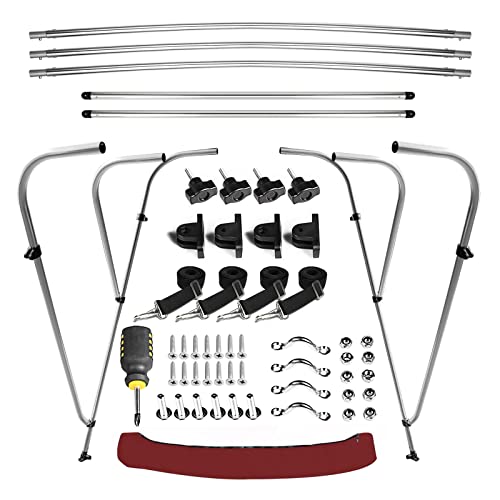 Image of Leader Accessories 10 Colors 3-4 Bow Bimini Top for Boats Boat Canopy Cover