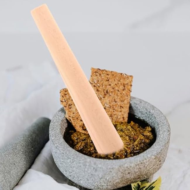 Wooden Pestle Garlic Grinding Rod Tool Ergonomic Masher for Sauerkraut and Spices Handheld Food Masher Kitchen Utensil Non-Stick