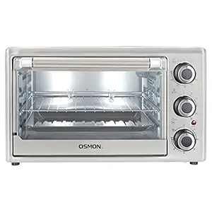 OSMON by American Micronic - OS TO25 - 25 Ltr Oven Toaster Griller (OTG) with Full Stainless-Steel body, Rotisserie and Convection Fan (Steel)