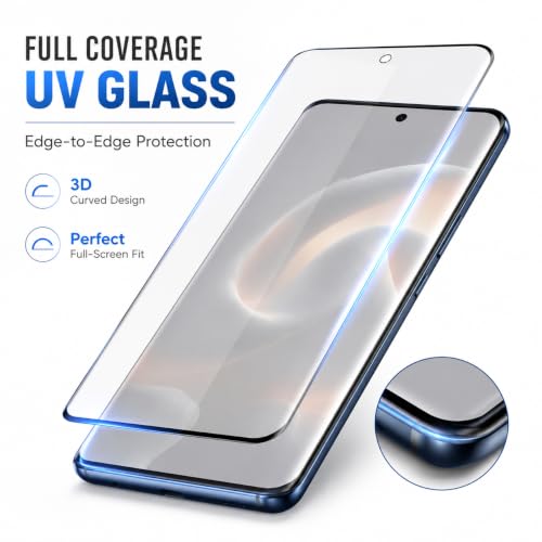Image of ArmourPro 2 Pack Matte UV Tempered Glass for Motorola Edge 70 Pro and Edge 70 Fusion, Premium Curved Screen Protector with Anti-Glare Finish, Edge-to-Edge Coverage, Fingerprint Friendly and Case Friendly