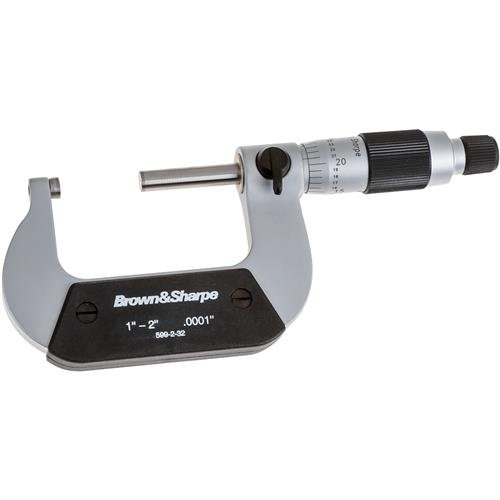 Brown & Sharpe 599-1-31-9 Chrome Framed Outside Micrometer, Convertible ...