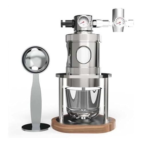 Macchina per caffè espresso pneumatica, caffettiera manuale a pressione d'aria con manometro, pressione di esercizio: da 1 a 16 bar, design compatto e smontabile, ideale per casa, campeggio e viaggi