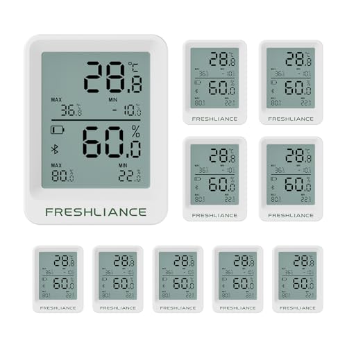 Enregistreur de température et humidité Freshliance Lot de 10 thermomètres à distance