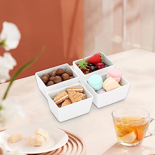 ELLDOO Set of 4 Sugar Packet Holder, 5 Oz Ceramic Sugar Bowl for Restaurant, Tea Bag Organizer Sweetener Packets Storage, Small Condiments Packet Holder Sugar Caddy Dispenser for Countertop Coffee Bar - Thumbnail 5