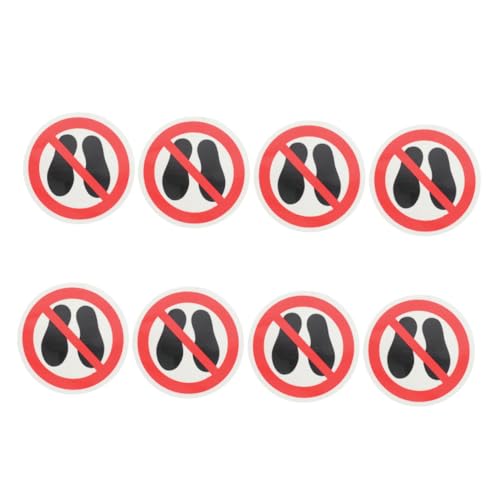 DOITOOL Do Not Step on Stickers 8 Pack No Stepping Floor Decals Caution Signs Self Stick Decals for Indoor/Outdoor Safety Warning Tape