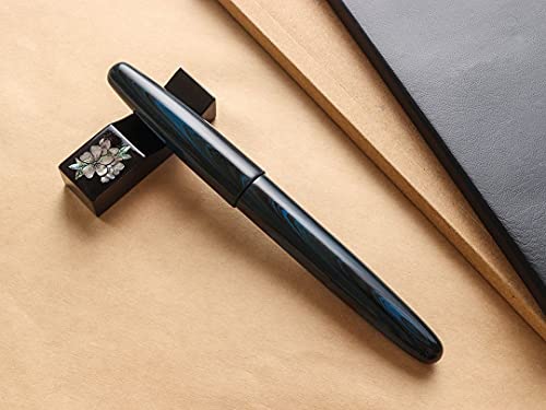 Wancher Dream Pen True Ebonite Marble Blue Fountain Pen (Medium) #TOP1