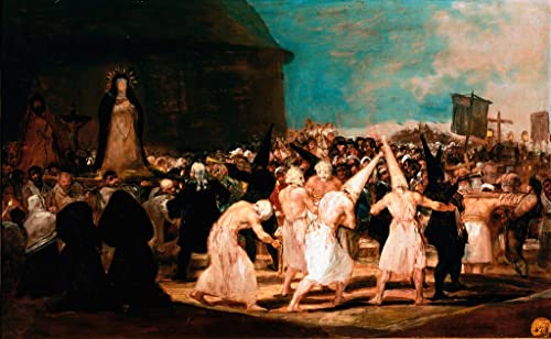 Peinture Francisco De Goya Impression Toile Décoration Salon Cortège de flagellants 60x90