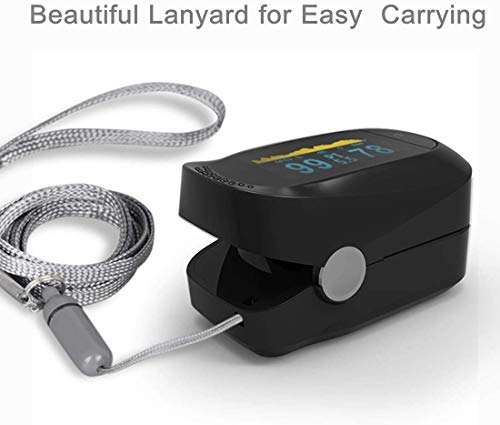 AlphaMed Fingertip Oximeter, Blood Oxygen Saturation Monitor, Pulse Heart Rate and Fast Spo2 Reading Oxygen Meter with Plethysmograph and Perfusion Index