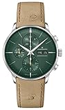 Zifferblatt: grün JUNGHANS Meister Chronoscope Herrenuhr Automatik Beige/Grün 027/4222.02
