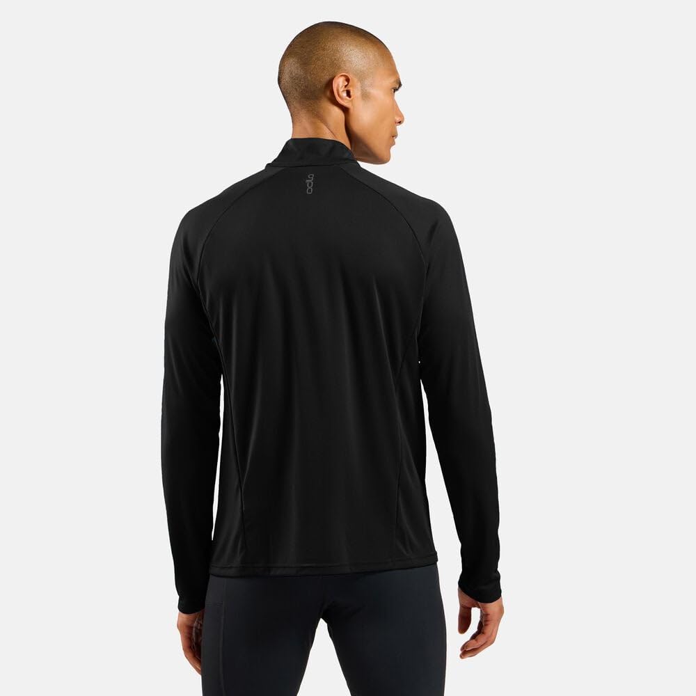 Odlo Koszulka do biegania męska z długim rękawem, Essential Ceramiwarm I Sport Shirt męska I sportowa górna część I Midlayer I koszulka fitness