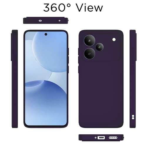 Image of Outlouders Back Cover for Realme P4 5G | Camera Protection | Durable Soft Matte Silicone Bumper Case (Purple)