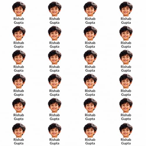 Image of UV DTF Sticker Set - Photo Sticker with Name Labels - Pack of 31 Premium Glossy Waterproof Stickers | Raised Embossed Finish | for Phone, Laptop, Bottle, Lunch Box (Photo Sticker)