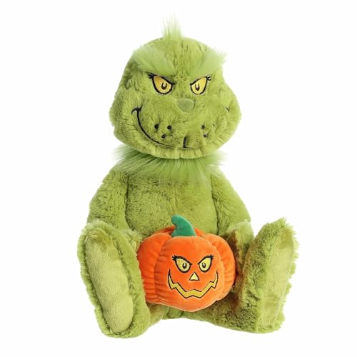 Grinch Peluche Jack-O-Lantern 26,7 cm : doudou vert et doux aux couleurs d'Halloween